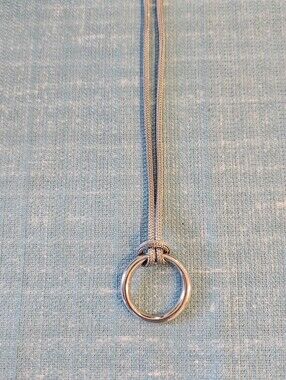 Sterling Silver Circle Pendant Necklace
